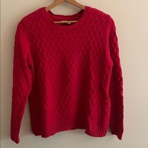 Red crew neck sweater